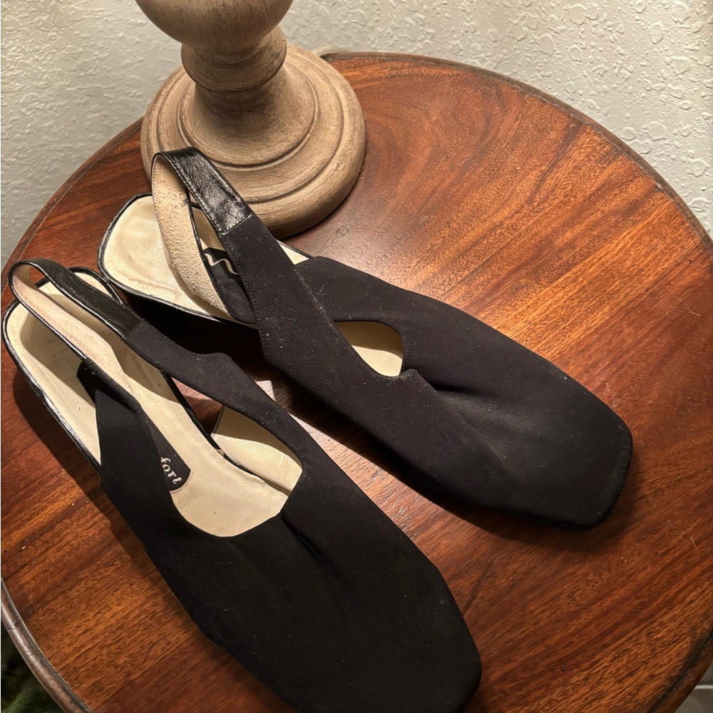 Nina Black Slingback Heels